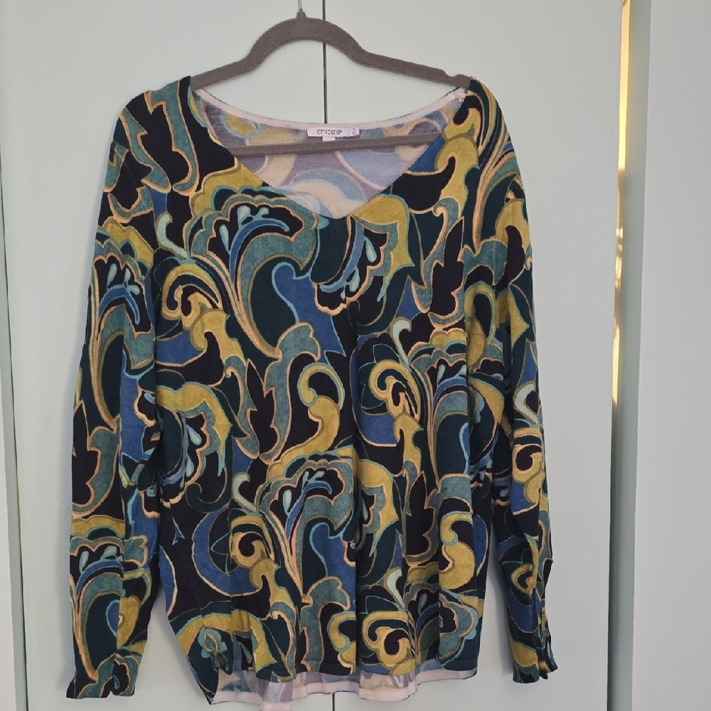 Chico's Multicolor Patterned Top